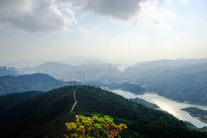 View of Shing Mun Reservoir and West Kowloon/New Territories from Needle Hill